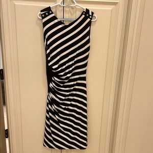 Black and White Striped Dress